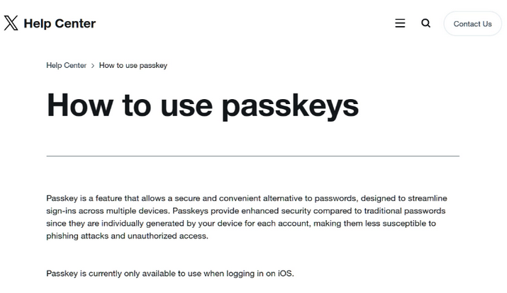 尧都苹果维修店铺分享iOS用户如何通过通行密钥(Passkey)登录 